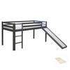 HOCHBETT 90/200 in grau mit Lattenrost und Rutsche - Grau, Holz - Homestyle4u