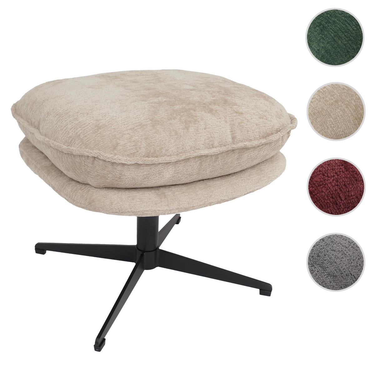 STOLEK S POLSTROVÁNÍM Krémová - krémová, textil (52/46/46cm) - MCW