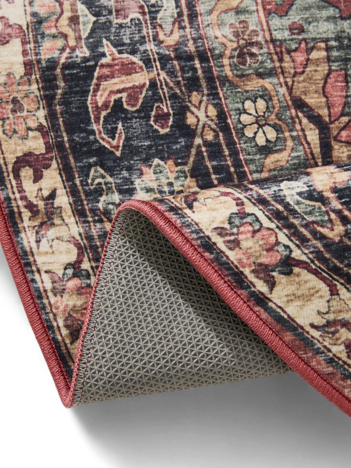 VINTAGE-TEPPICH George waschbar ø 160 cm rund - Multicolor, Kunststoff (160/160cm) - benuta