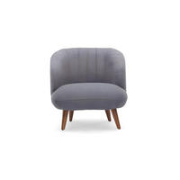 SESSEL - Bouclé-Stoff - Anthrazit - JANINA - Anthrazit, Textil (78/78/85cm) - Vente-Unique