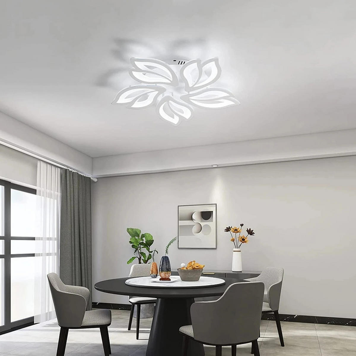 LED-DECKENLEUCHTE 58/8 cm - Weiß, Kunststoff (58/58/8cm) - Coonoor