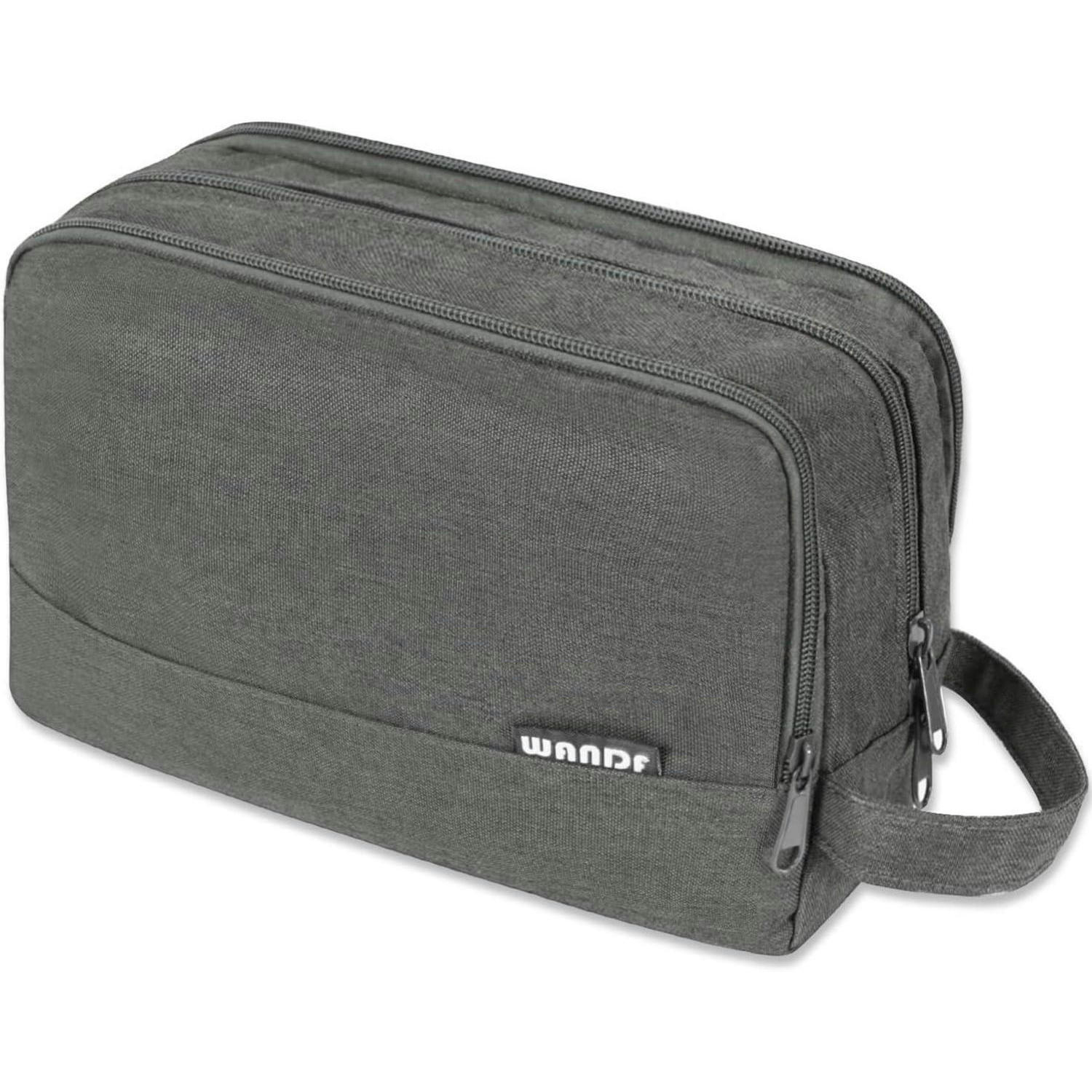 KULTURBEUTEL als Kosmetiktasche und Toilettenorganizer, grau - Grau, Textil (5/2/5cm)