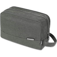 KULTURBEUTEL als Kosmetiktasche und Toilettenorganizer, grau - Grau, Textil (5/2/5cm)