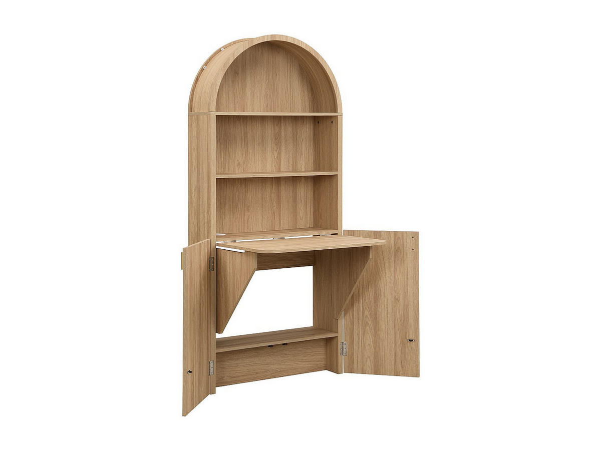 SCHREIBTISCH - 80 cm x 23.5 cm - holz - naturfarben hell Lymiar - Naturfarben, Holz (23.5/80/180.5cm) - Vente-Unique