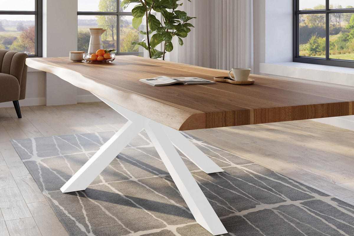 ESSTISCH TITAN - Beige/Naturfarben, Holz (120/350/79cm) - SAM