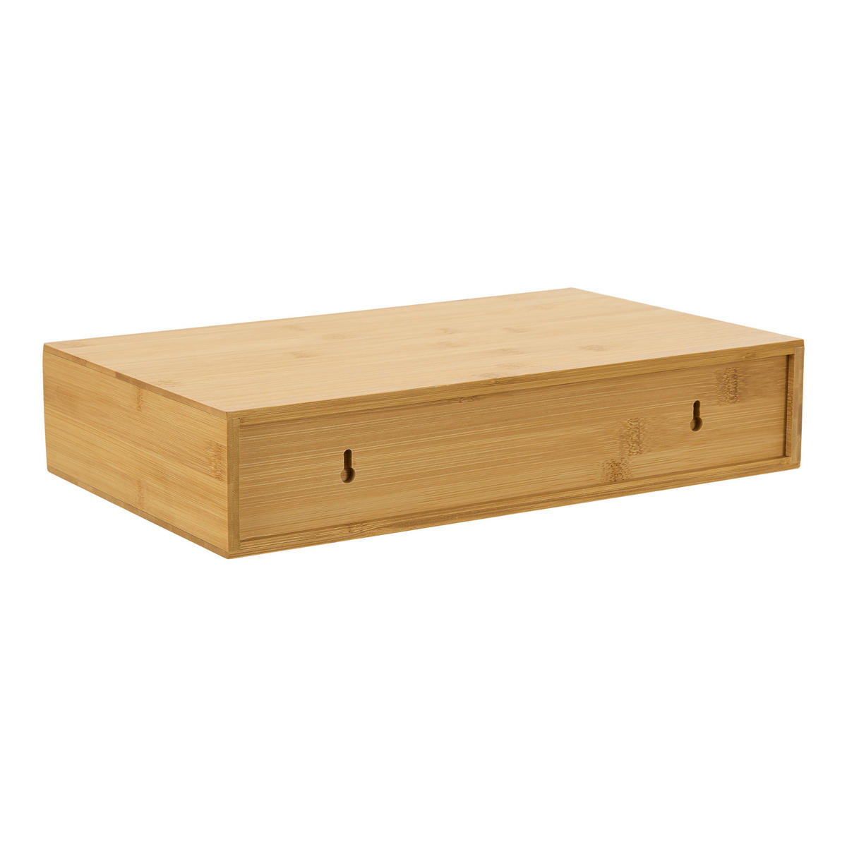 WANDREGAL-SET 2 TLG. Bokn - Naturfarben, Holz (40/8/24cm) - [en.casa]