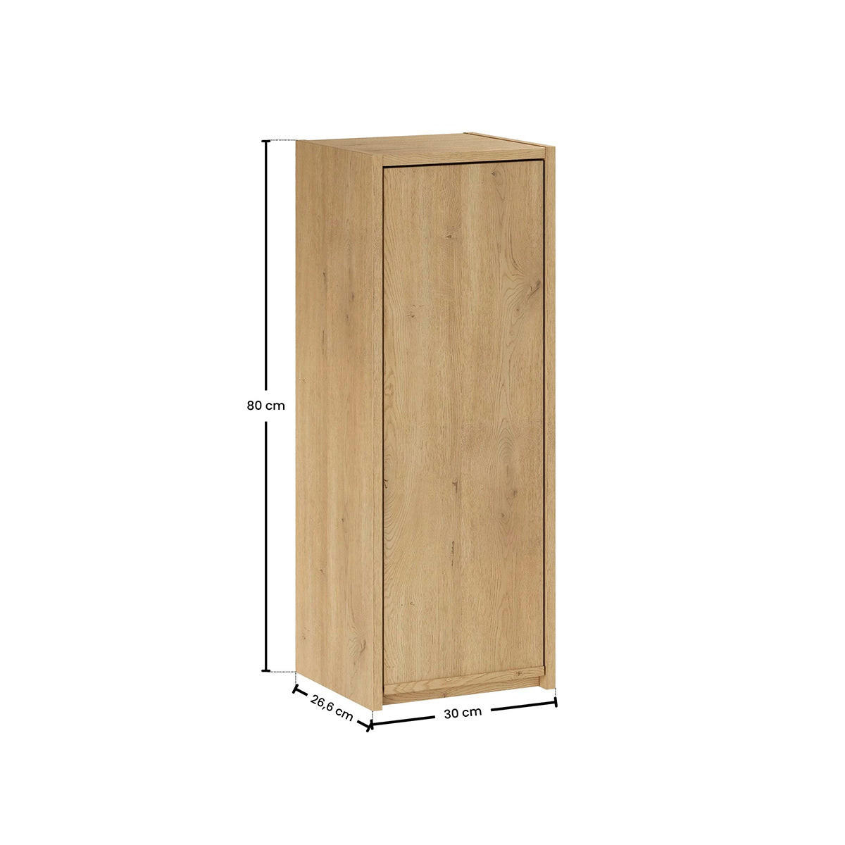 VISOKA OMARA Edmé Les (hrast Cremona) - rjava, leseni material (30/80/26.6cm) - Petits-meubles
