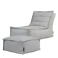 OUTDOORSITZSACK Skandi mit Hocker - Grau, Kunststoff/Textil (75/75/96cm) - icon