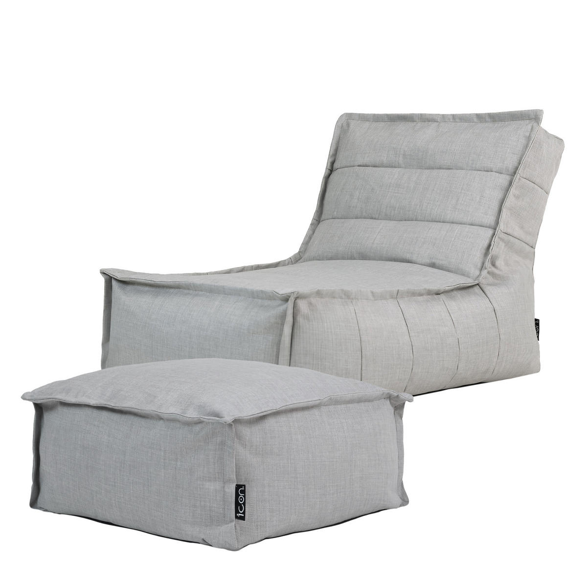 OUTDOORSITZSACK Skandi mit Hocker - Grau, Kunststoff/Textil (75/75/96cm) - icon