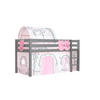 KINDERBETT Karolina 210x114x106 Massivholz Grau Textilset Burg 4 - Hellgrau/Grau, Holz (90/200cm) - 58aufmkessel