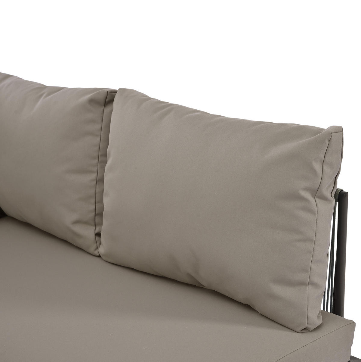 GARTENMÖBEL 120x60x72cm grau aus Eisen für 8 Personen - Grau, Metall - Modfu
