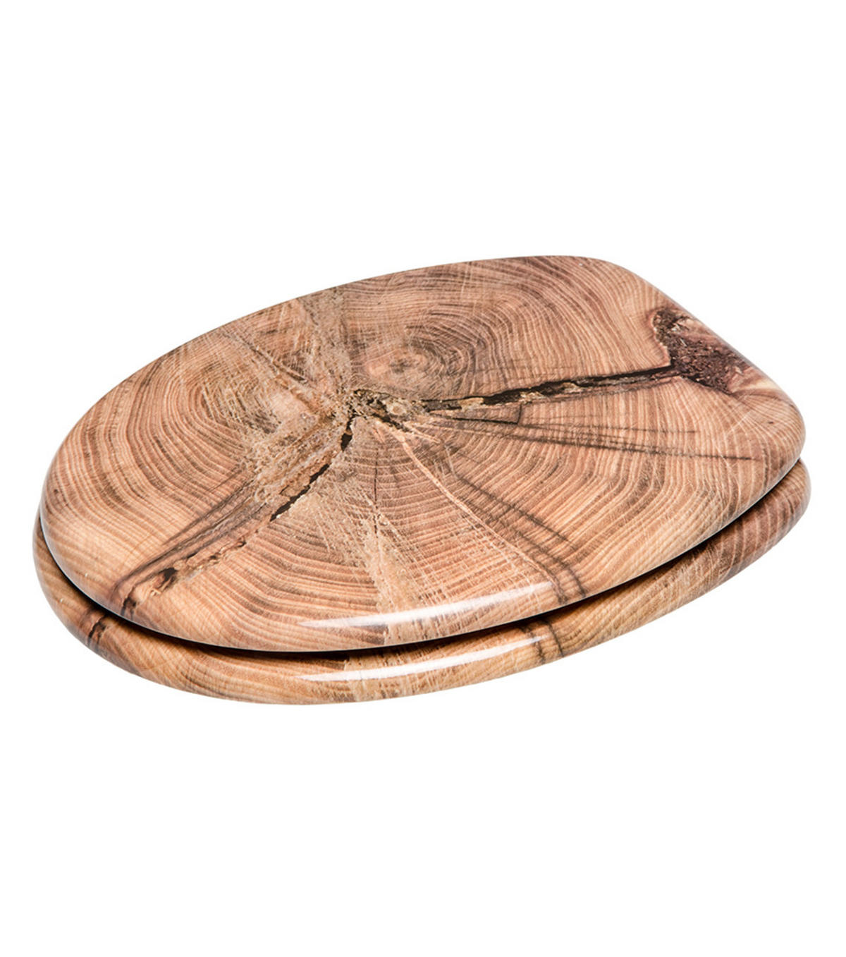 WC-SITZ Old Tree - Braun, Holzwerkstoff (38/6/47cm) - Sanilo