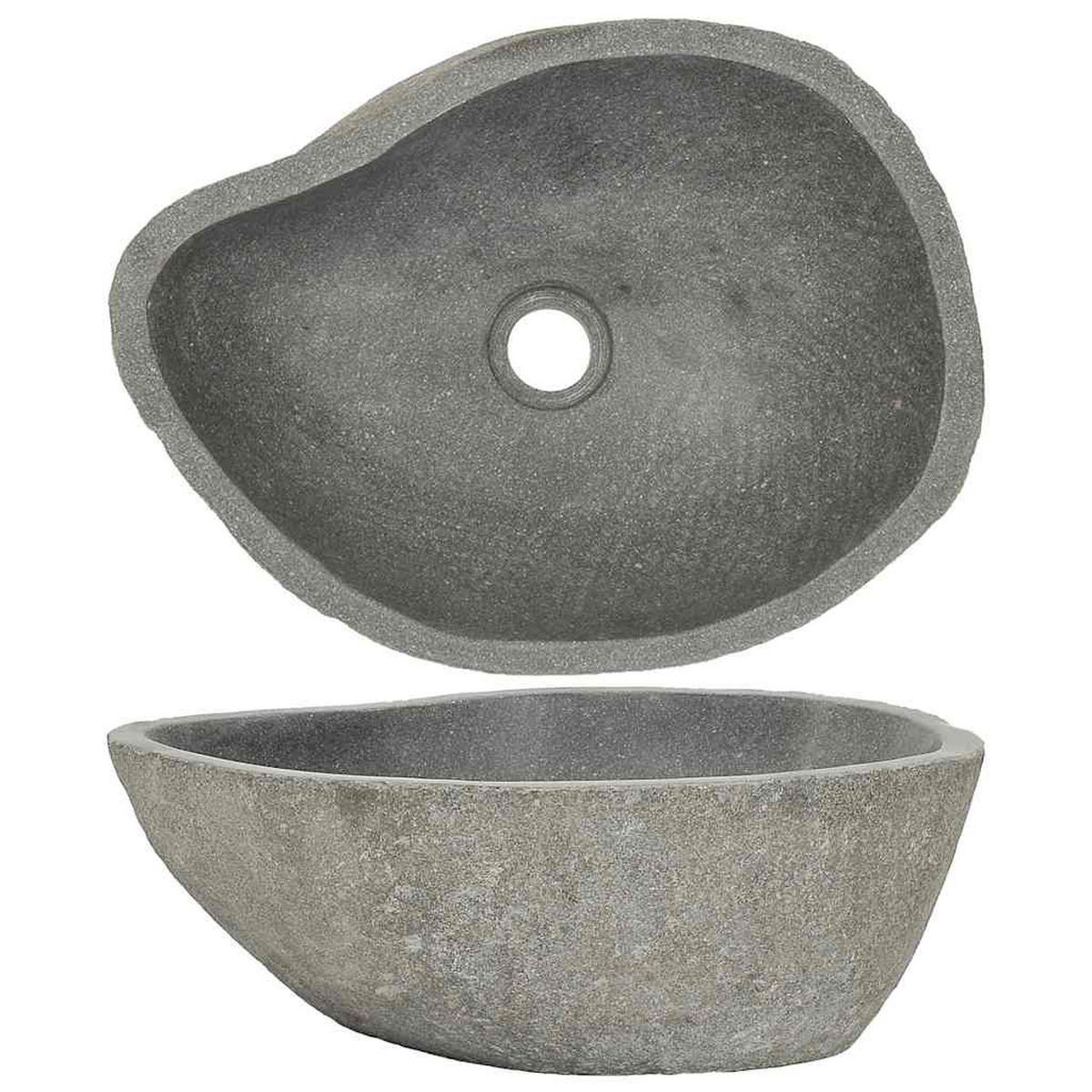 WASCHBECKEN Landis 46/36/15 cm - Anthrazit, Stein (46/15/36cm) - Nettlife