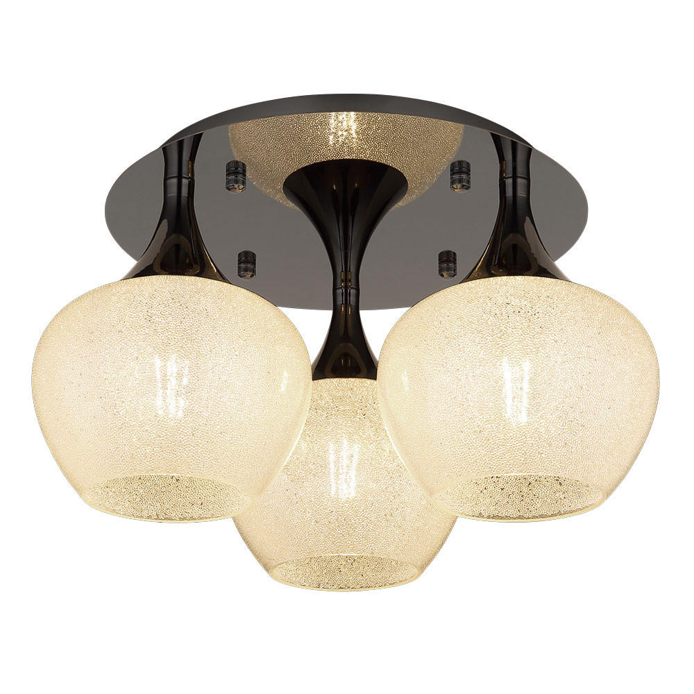 LED DECKENLEUCHTE Metall Schwarz Glas - Schwarz, Glas (45/45/27.5cm) - Globo Lighting