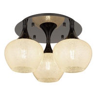 LED DECKENLEUCHTE Metall Schwarz Glas - Schwarz, Glas (45/45/27.5cm) - Globo Lighting