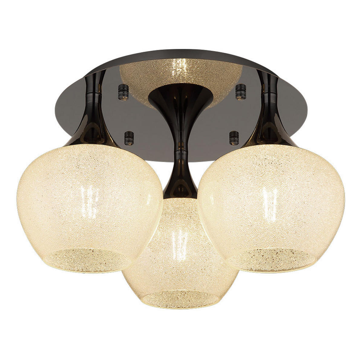 LED DECKENLEUCHTE Metall Schwarz Glas - Schwarz, Glas (45/45/27.5cm) - Globo Lighting