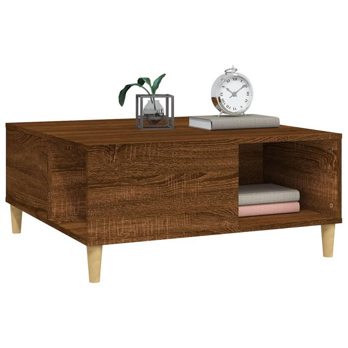 COUCHTISCH Braun Eichen-Optik 80x80x36,5 cm Holzwerkstoff - Braun, Holzwerkstoff (80/80/36.5cm) - furnicato