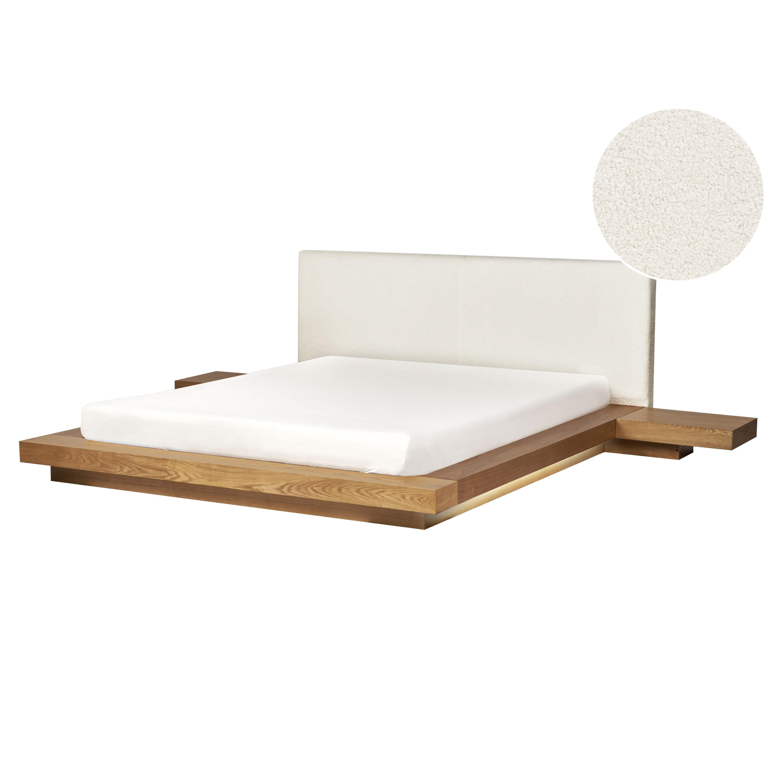 Beliani Bett Hellbraun 160x200 cm