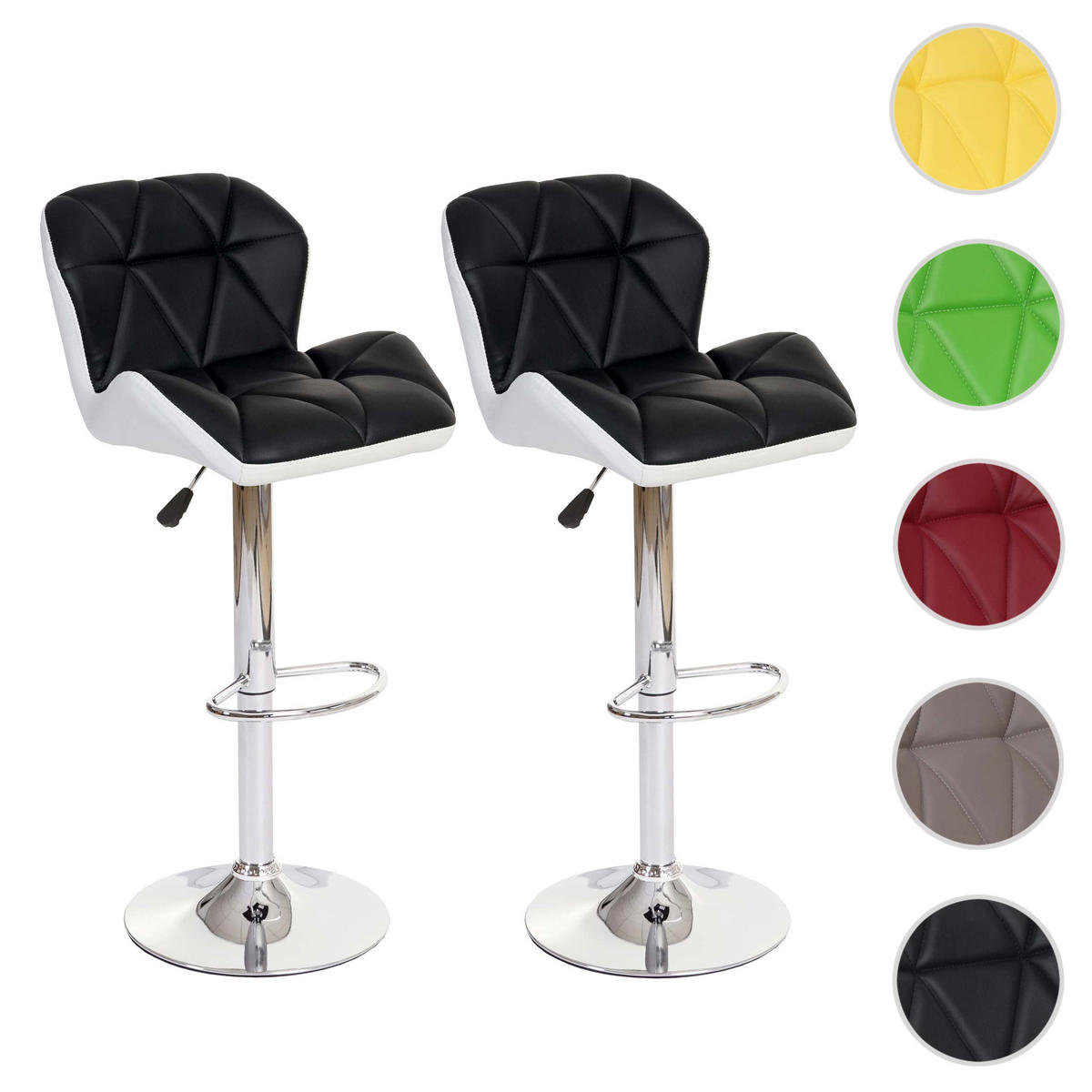 BARHOCKER Schwarz 2er-Set - Schwarz, Textil (44/106/49cm) - MCW