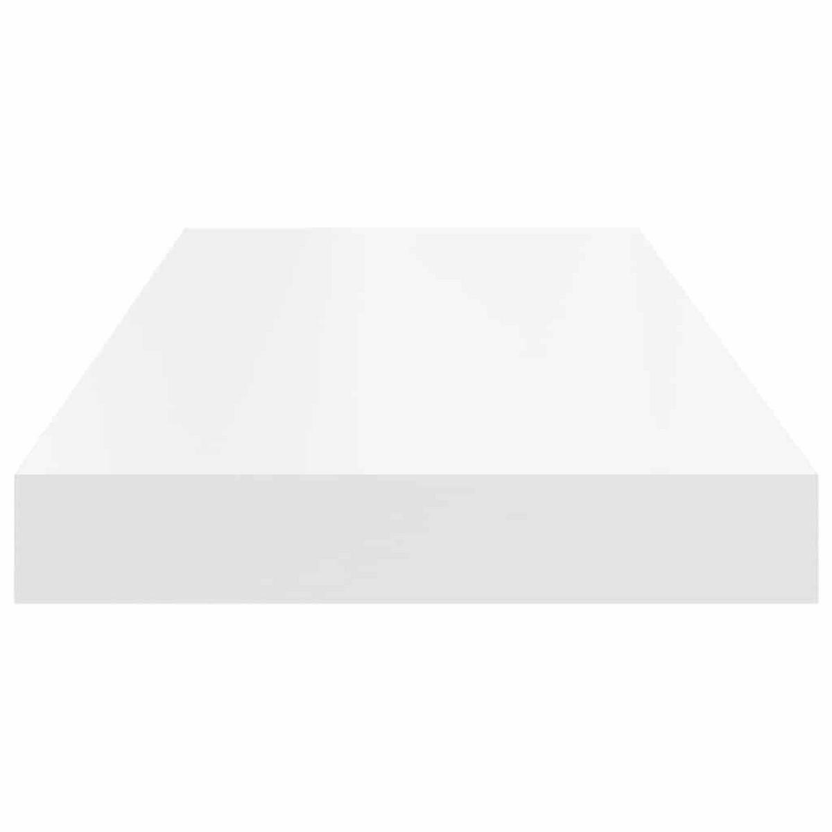 WANDBOARDSET 2-teilig 60/23,5/3,8 cm aus MDF Weiß Max. Belastbarkeit 7 KG - Weiß, Holzwerkstoff (60/3.8/23.5cm) - vidaXL