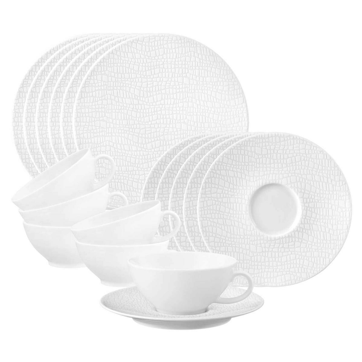TEESERVICE Life Fashion Luxury White 18er Set - Weiß, Keramik (1/1/1cm) - Seltmann Weiden