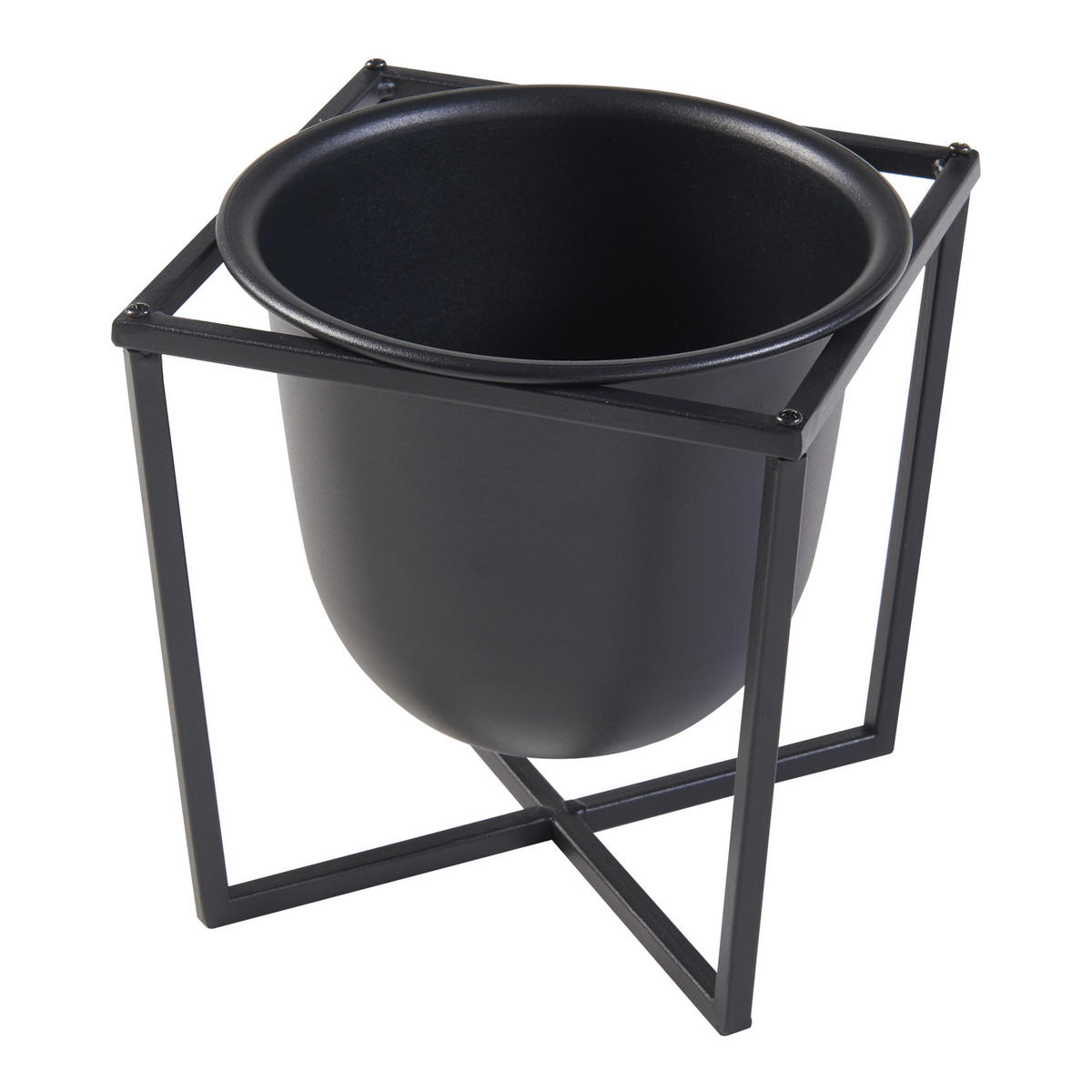 PFLANZENSTÄNDER-SET 2 TLG. Nordmaling - Schwarz, Metall (23/23.5/23cm) - [en.casa]