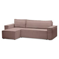 ECKSOFA Agi Braun 60 cm - Braun, Textil (244/60cm)