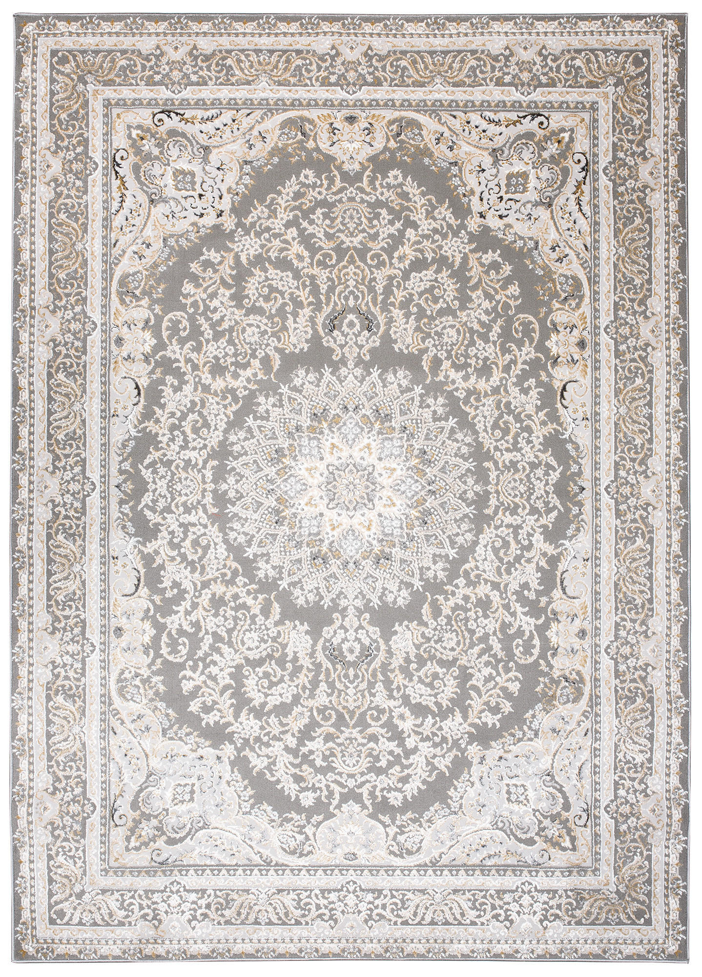 TEPPICH HERA Grau Creme 80/150 cm - Creme/Grau, Textil (80/150cm) - Tapiso