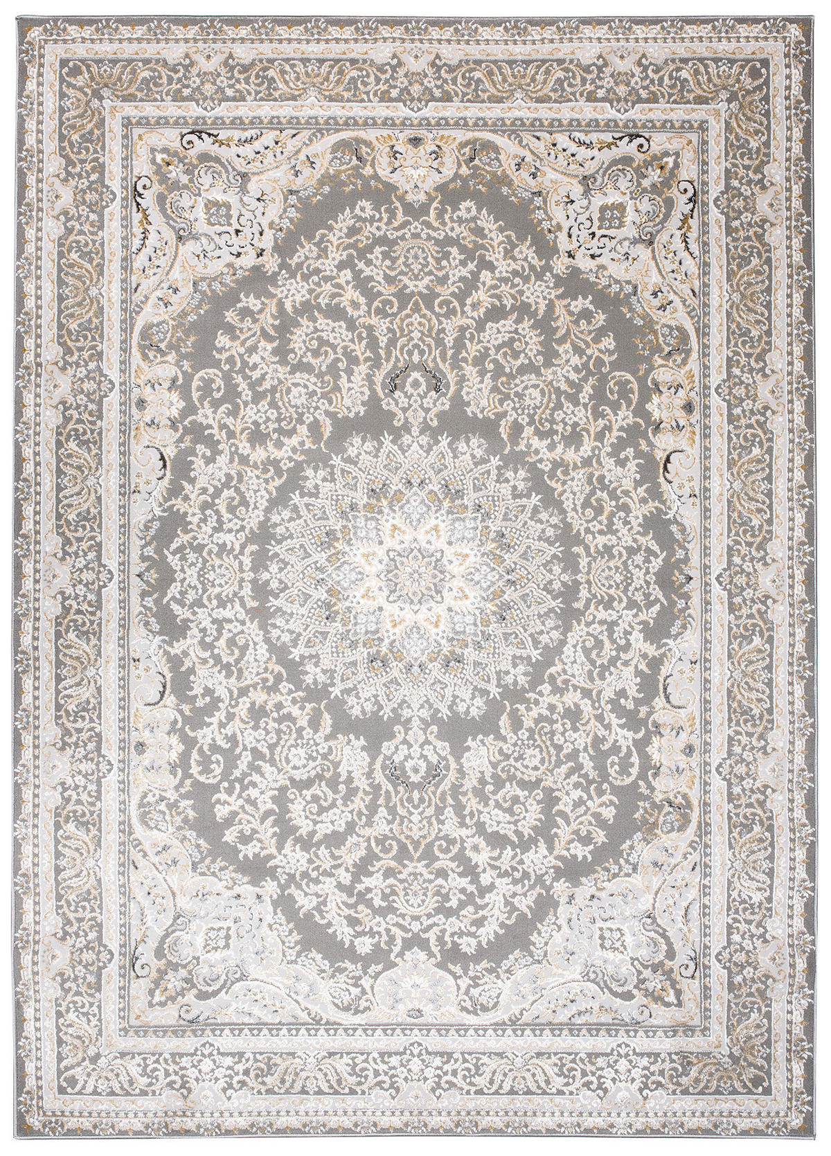 TEPPICH HERA Grau Creme 80/150 cm - Creme/Grau, Textil (80/150cm) - Tapiso