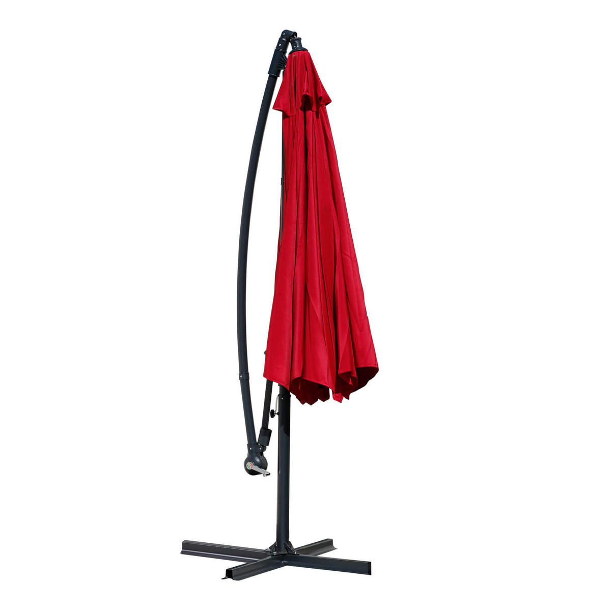 AMPELSCHIRM Rot 300/300/245 cm - Rot, Metall (300/300cm) - Mobili Rebecca
