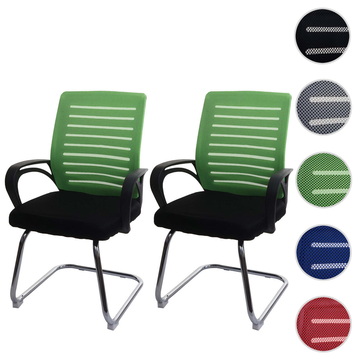 KONFERENZSTUHL Grün - Grün, Textil (60/94/49cm) - MCW
