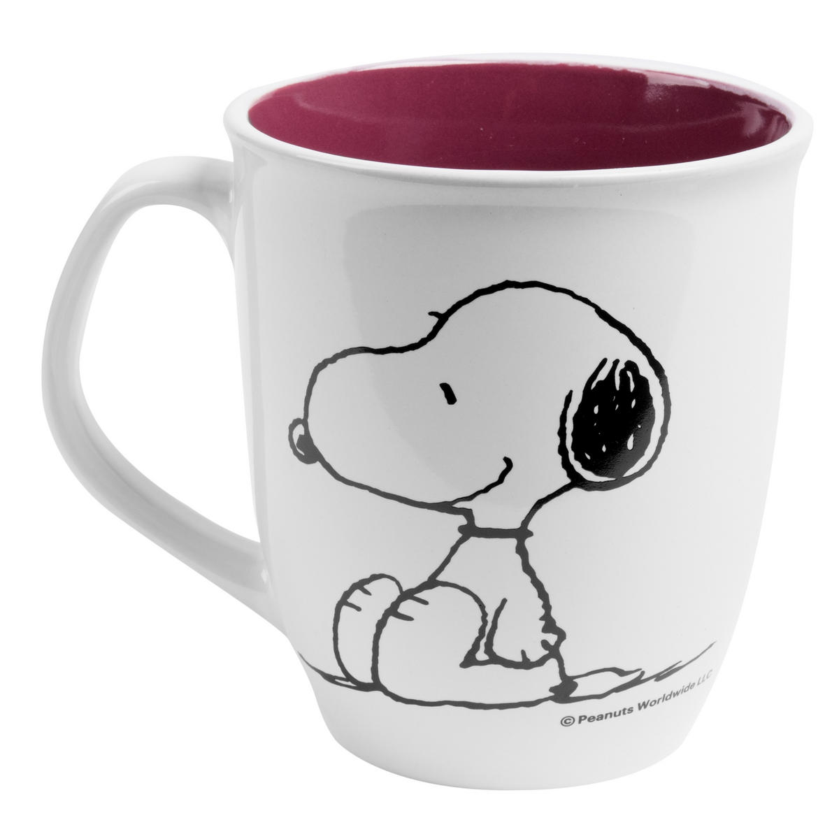 KAFFEEBECHER The Peanuts Snoopy Weiß/Rot 280 ml - Multicolor, Keramik (0.28L) - United Labels