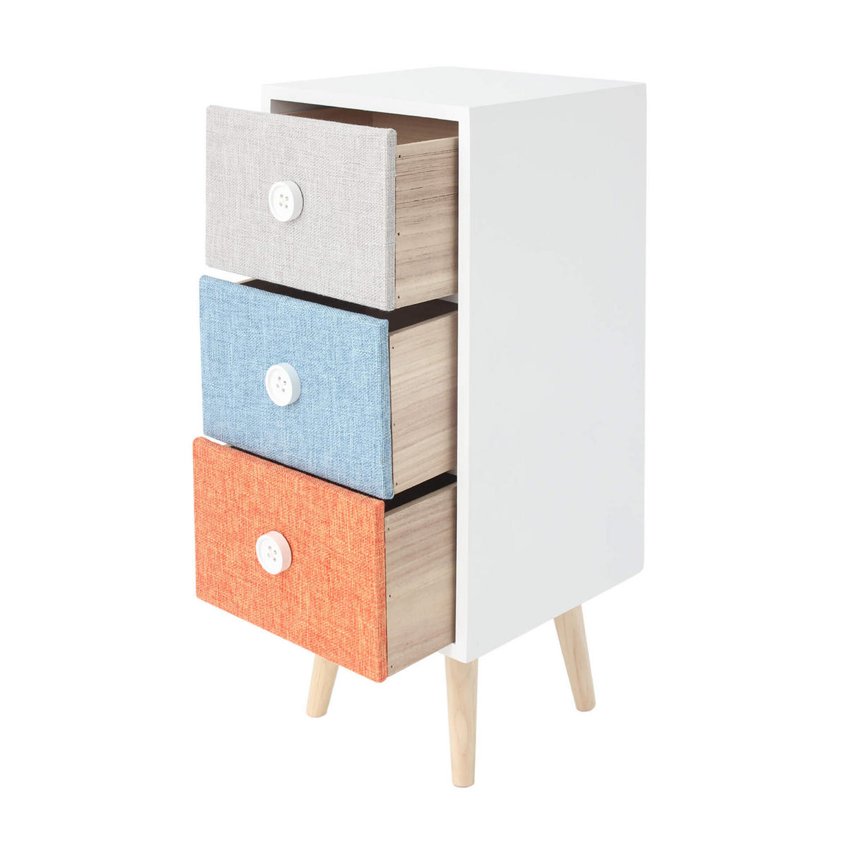 NACHTTISCH Mehrfarbig 25/25/59 cm - Multicolor, Holz (25/59/25cm) - Mobili Rebecca