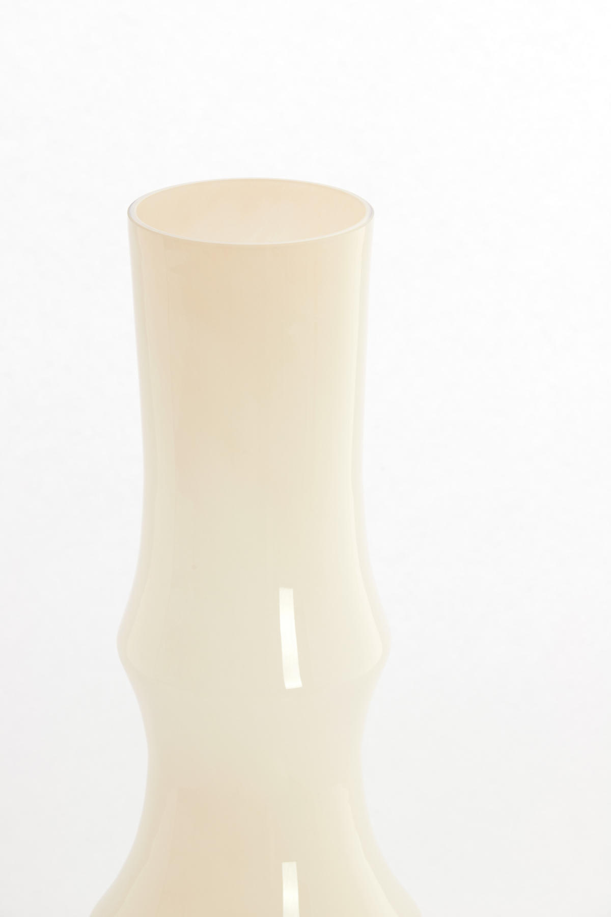 VAZE Fiorenza Weiß 23.5/23.5/70 cm - Weiß, Glas (70cm) - Light & Living