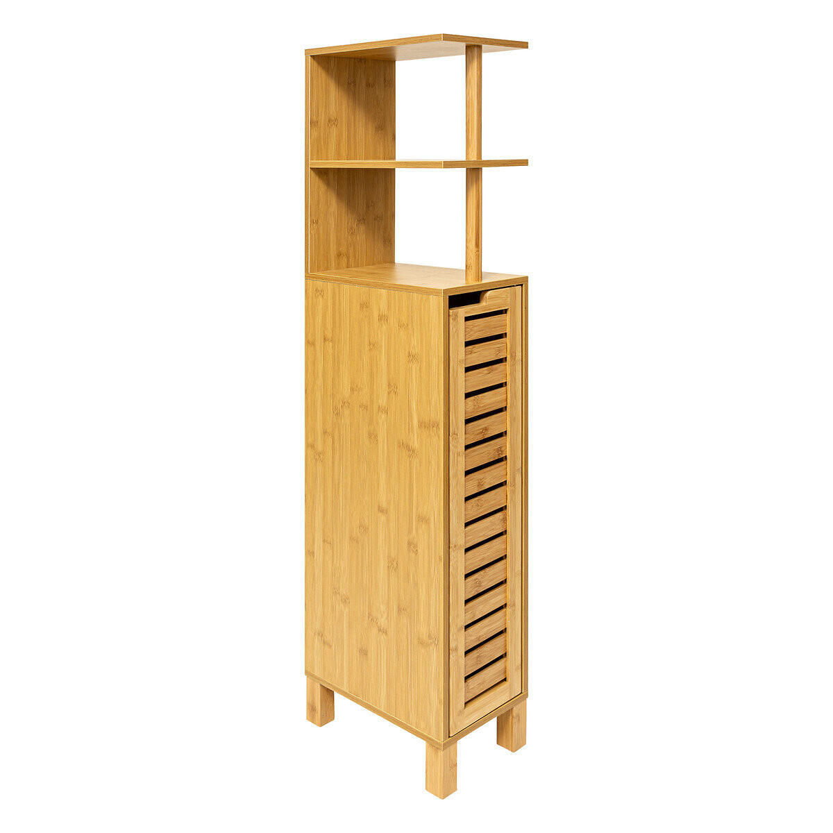 BADEZIMMERSCHRANK Bambus Sicela 30/19/120 cm - Braun, Naturmaterialien (19/120/30cm) - 5five Simply Smart