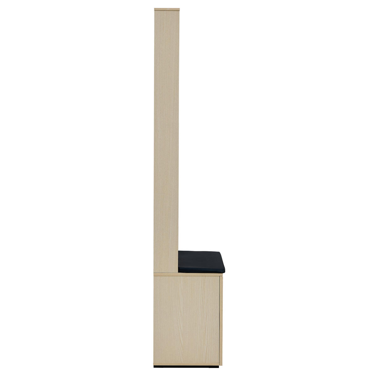 GARDEROBE Sitzbank Schuhschrank 4 Haken Stauraum Flur Organizer - Naturfarben, Holzwerkstoff (61/179.5/35cm) - FLIEKS