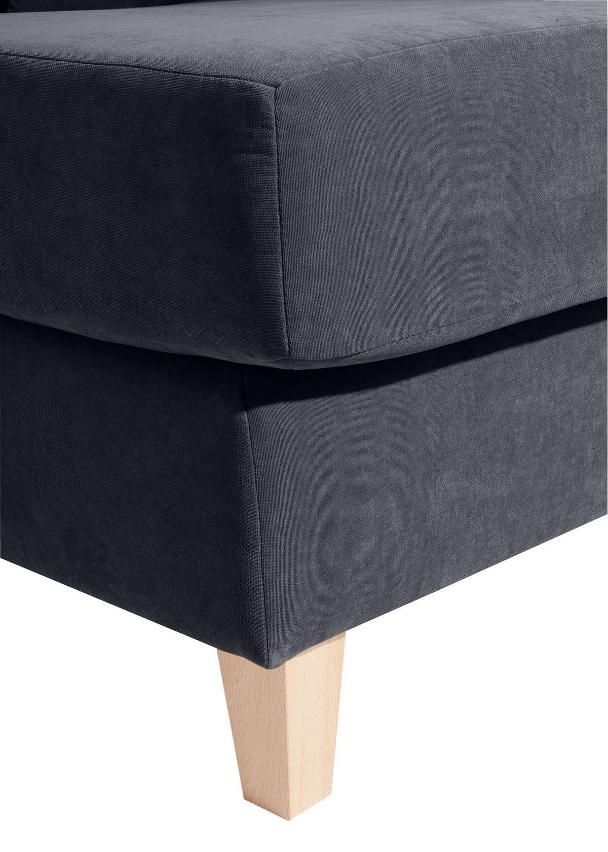 SESSEL XXL Karil Bezug Veloursstoff Buche natur / anthrazit - Anthrazit, Kunststoff (136/107/142cm) - 58aufmkessel