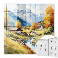 SCHLÜSSELBOX Weiß 30x30 cm – Türöffnung nach rechts - Bergfrieden - Gelb, Metall (30/30/5cm) - TULUP