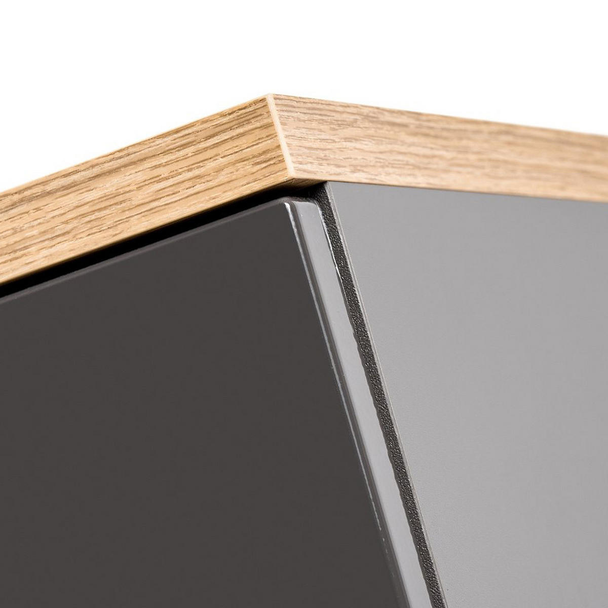 BADMÖBEL-SET 4-TLG. Solna-56 - Grau, Holzwerkstoff (160/200/46cm) - Lomado