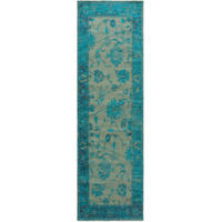 LÄUFER Frencie Türkis 80x250 cm - Türkis, Textil (80/1cm) - KUNSTLOFT