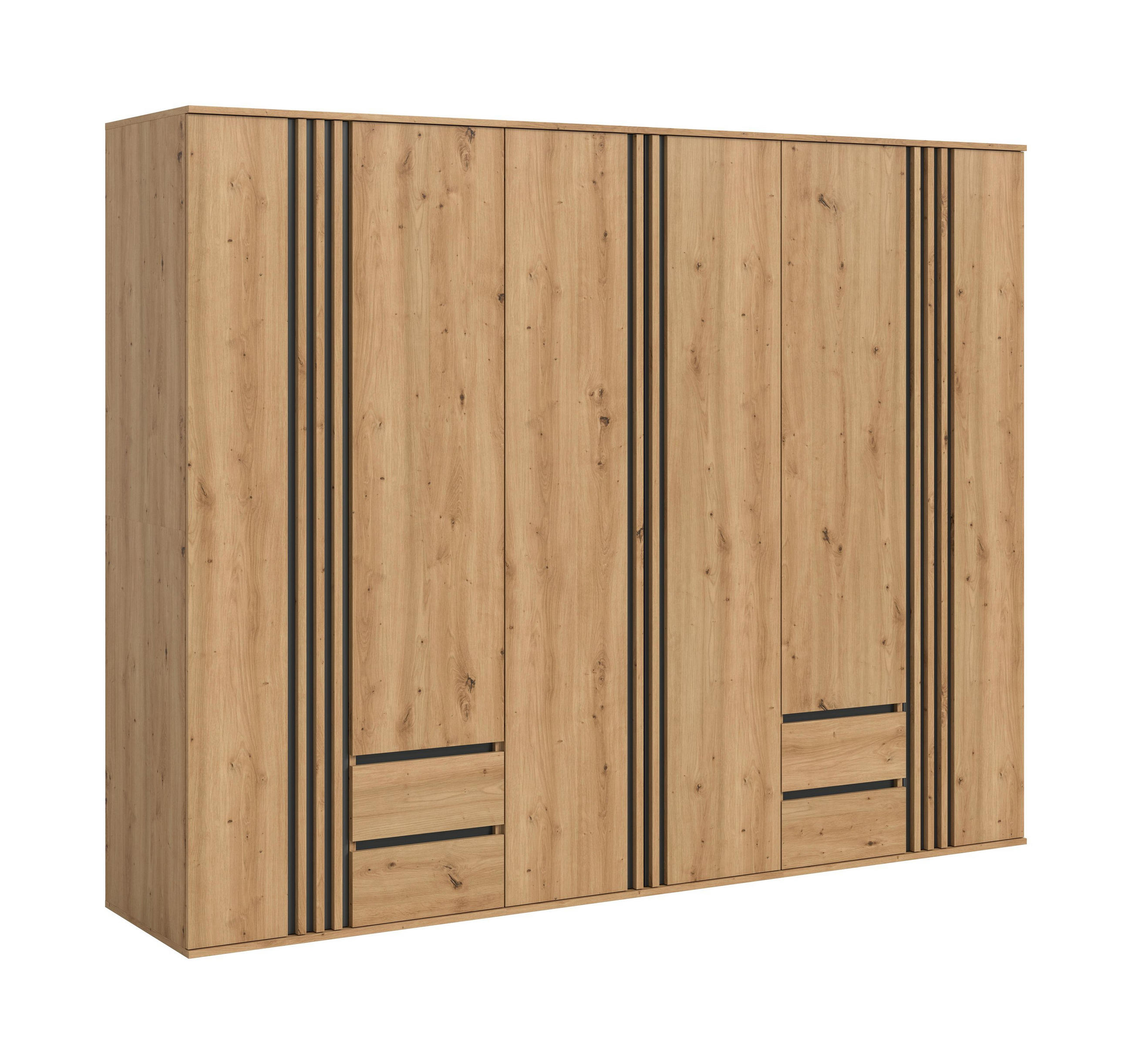 Homes & Jones Kleiderschrankkombination Eiche Artisan 240x190x56 cm