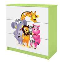 KOMMODE Babydreams ZOO 81/81/41 - Grün, Holzwerkstoff (81/81/41cm) - RAUMHIRSCH FURNITURE