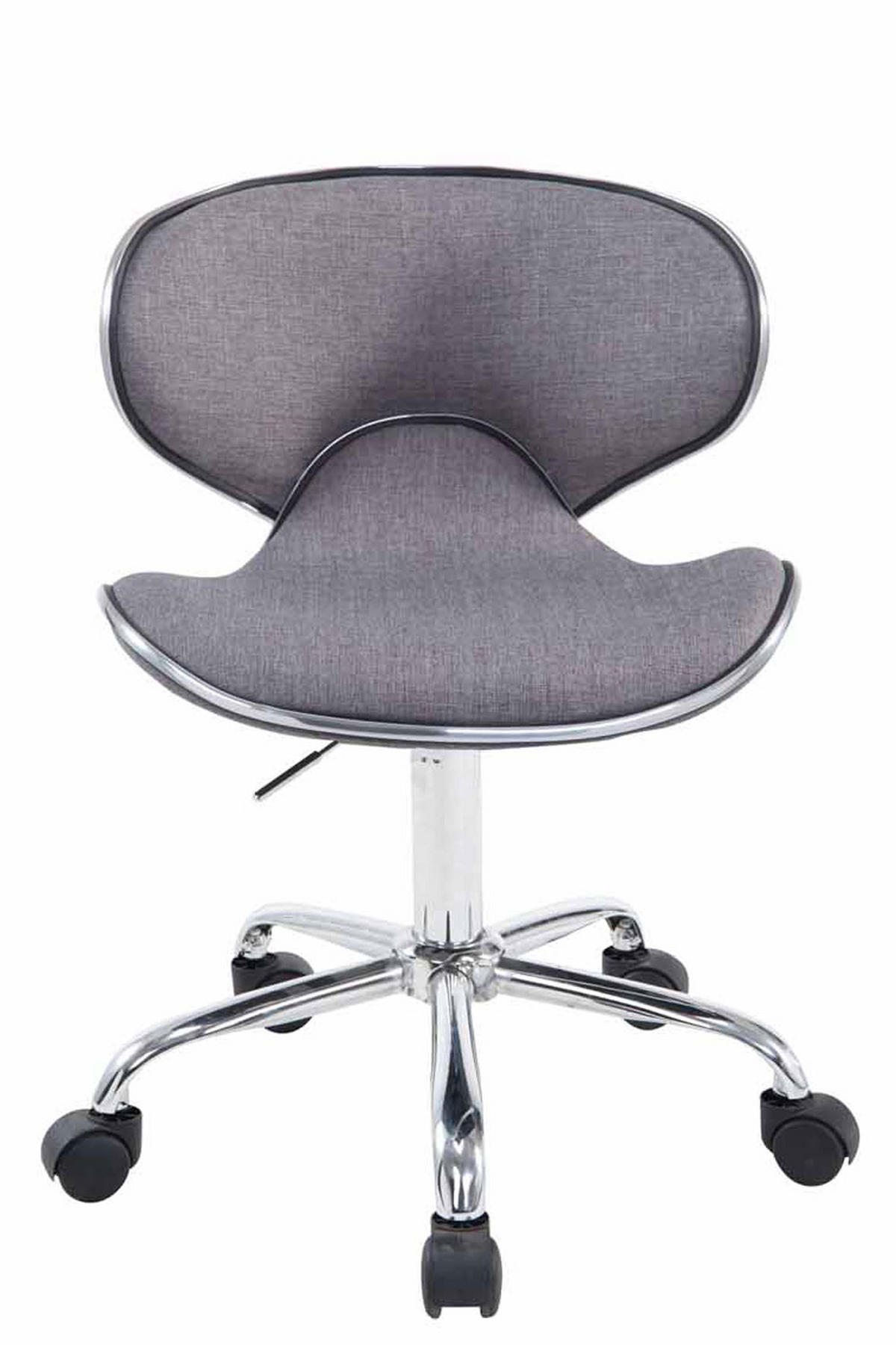 DREHSTUHL Stoff grau - Chromfarben/Grau, Textil/Metall (47/71/50cm) - CLP