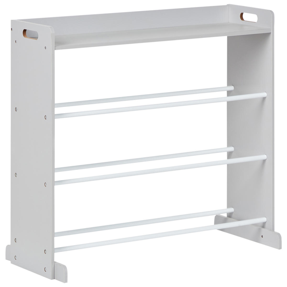 RAFT cu 9 cutii de depozitare 78 cm gri Collie - alb/gri închis, compozit lemnos (86/78/39cm) - Beliani