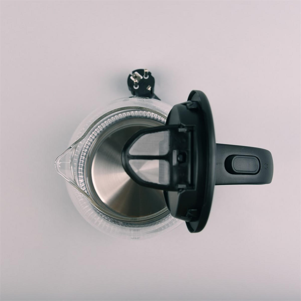 WASSERKOCHER ELEKTRISCH Schwarz 19.8/15/22 cm MR063BLACK - Schwarz, Glas (15/22/19.8cm) - Maestro 