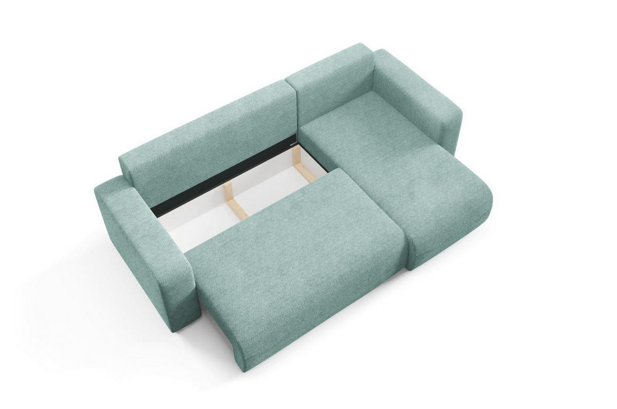 ECKSOFA mit Schlaffunktion Türkis - Türkis, Textil (247/145cm) - Furnisell