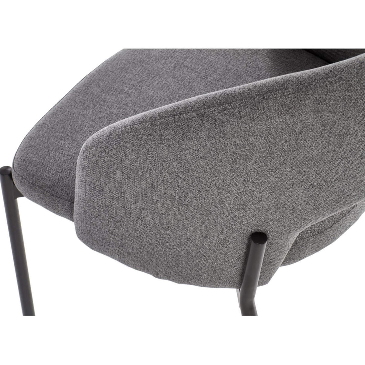 STUHL ARKO K373 - Schwarz/Grau, Holzwerkstoff/Metall (51/77/57cm) - Meblini