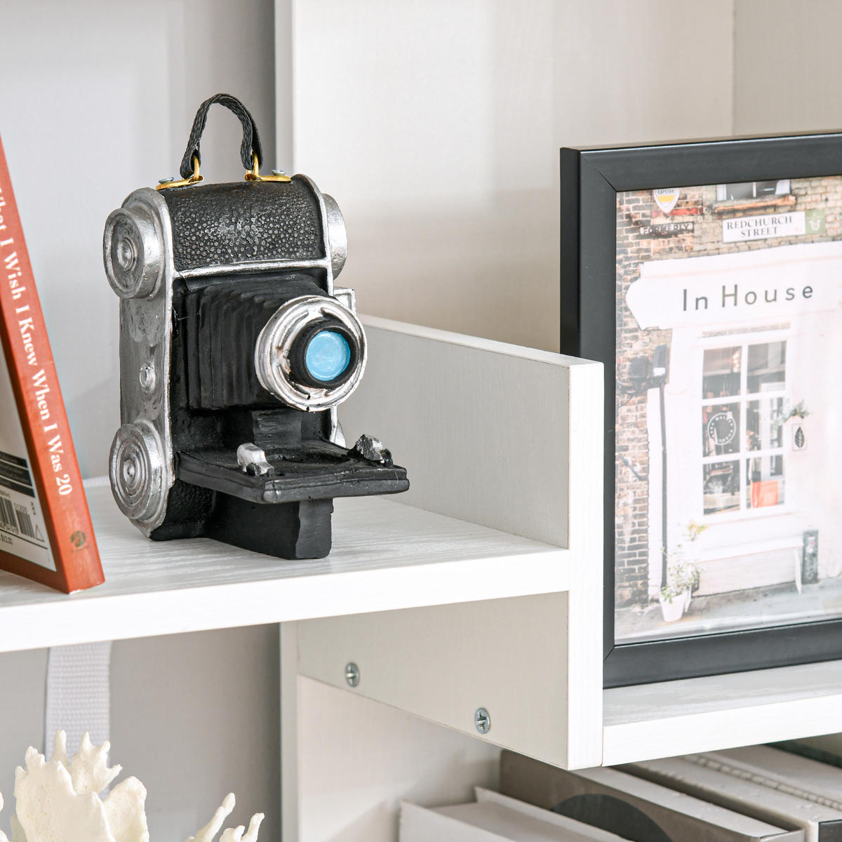 BÜCHERREGAL 60/21/162,5 cm Weiß - Weiß, Kunststoff (60/162.5/21cm)