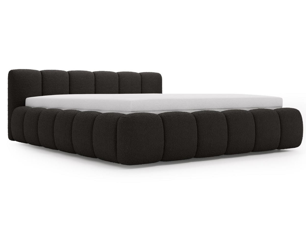 POLSTERBETT Cloud Low 180x200 Bouclé-Stoff Schwarz - Schwarz, Textil (180/200cm) - Graingold