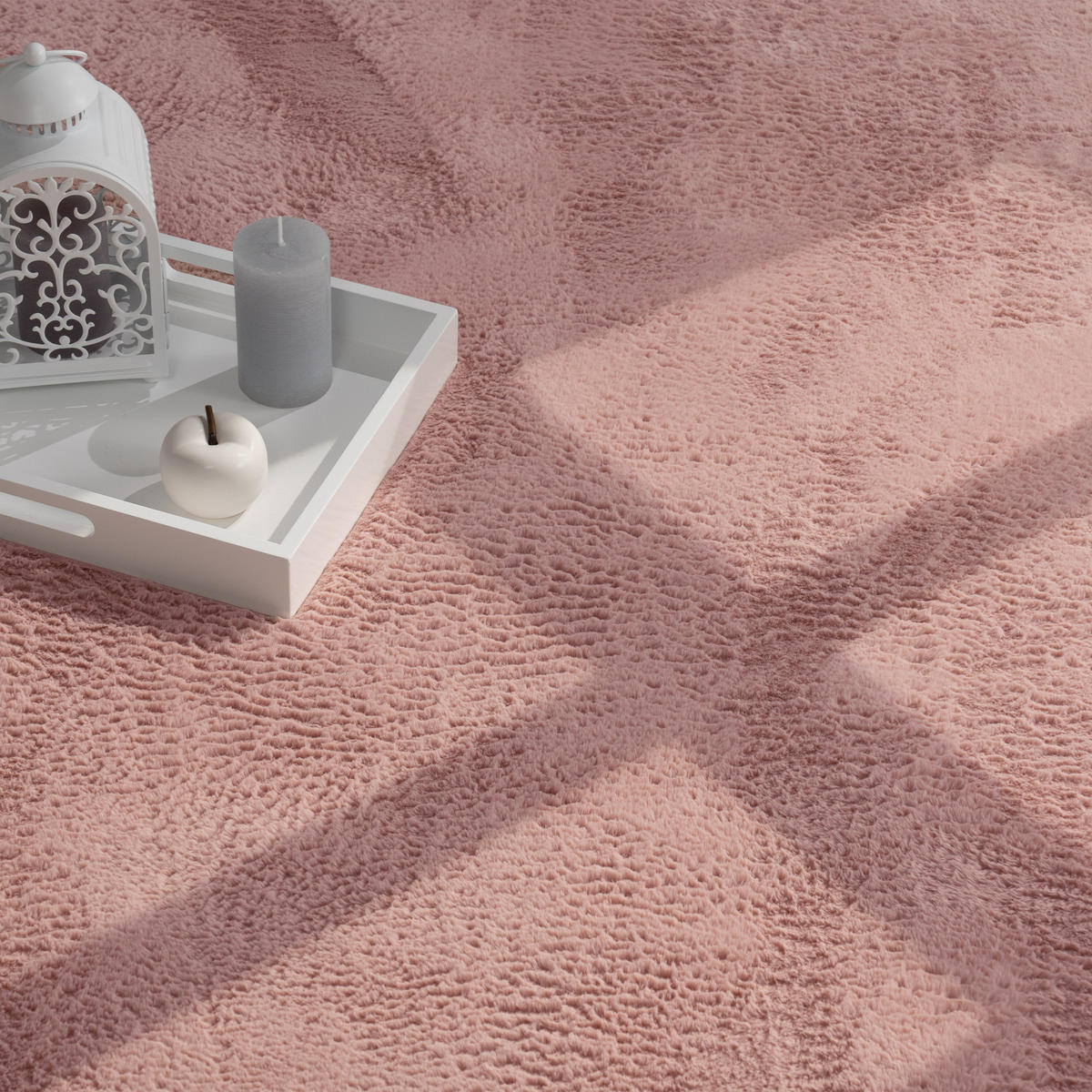 HOCHFLORTEPPICH 200/200 cm Soft 380 - Pink, Textil (200/200cm) - Paco Home